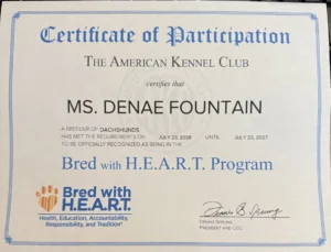 Bred with H.E.A.R.T. Certification